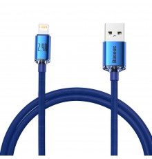 Cablu de Date USB la Lightning 2.4A, 2m - Baseus Crystal Shine (CAJY000103) - Blue