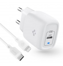 Incarcator Priza Type-C PD 20W, cablu Type-C la Lightning - Spigen (PE2C10CL) - White