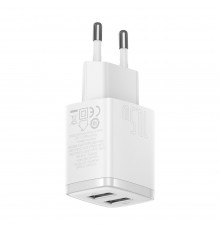 Incarcator pentru Priza 2x USB, 2x Type-C, 65W + Cablu Type-C la Type-C - Baseus (P10162701313-00) - Albastru