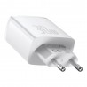 Incarcator Priza USB-C PD30W, 2xUSB-A QC3A - Baseus Compact (CCXJ-E02) - White