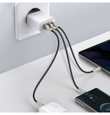 Incarcator Priza USB-C PD30W, 2xUSB-A QC3A - Baseus Compact (CCXJ-E02) - White