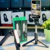 Selfie Stick Stabil cu Lumini LED Portabil, 111cm - Techsuit (L15) - Black