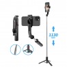 Selfie Stick si Trepied Stabil Bluetooth, 113cm - Techsuit (L13) - Black