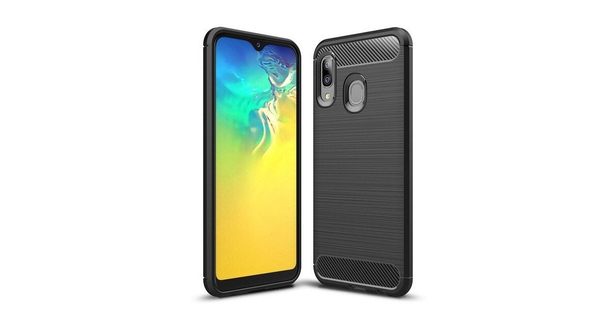 Husa Tpu Carbon Fibre pentru Samsung Galaxy A20e, Neagra