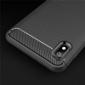 Husa Tpu Carbon Fibre pentru Samsung Galaxy A10, Neagra