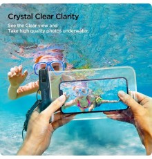 Husa universala pentru telefon (set 2 bucati) - Spigen Waterproof Case A601 - Clear