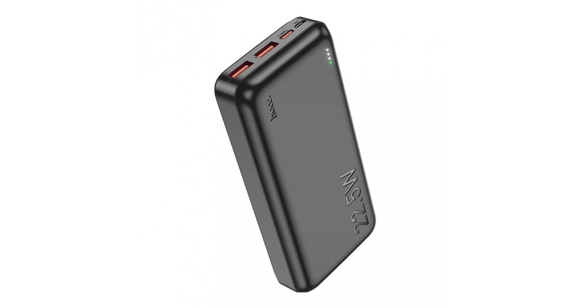 Baterie Externa 22.5W, 20000mAh, 2 x USB, Type-C - Hoco Astute (J101A) - Black