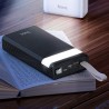 Baterie Externa 30000mAh, 2xUSB, Micro-USB, Type-C, Lightning - Hoco Powerful (J73) - Black