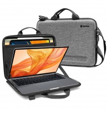 Geanta pentru Macbook Pro / Air 13 si iPad Pro 11 - Tomtoc FancyCase Laptop Shoulder Bag (A25C2G2) - Gray