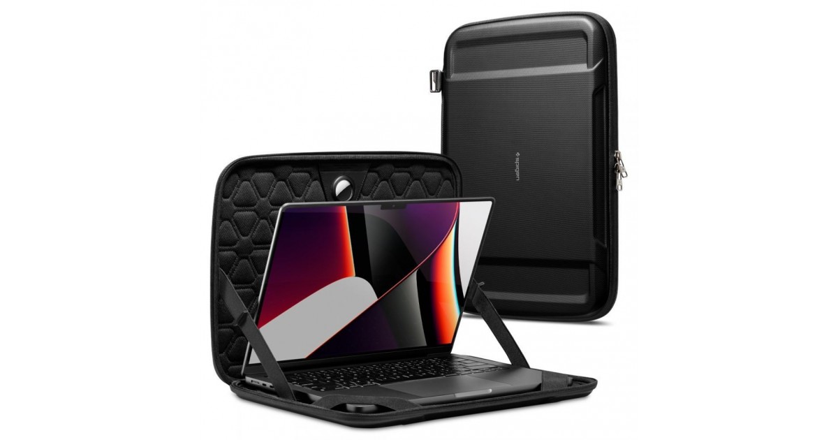 Husa pentru Laptop 13-14" - Spigen Rugged Armor Pro Pouch - Black