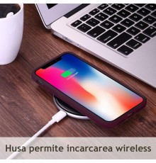 Husa pentru iPhone 14 - Techsuit Soft Edge Silicone - Plum Violet