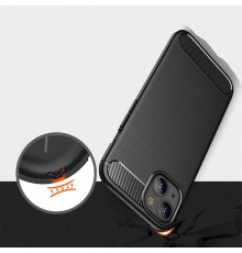 Husa pentru iPhone 14 - Techsuit Carbon Silicone - Black