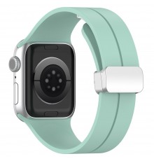 Curea pentru Apple Watch 1/2/3/4/5/6/7/8/SE/SE 2/Ultra (42/44/45/49mm) - Techsuit Watchband (W039) - Green / Orange
