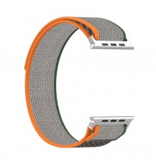 Curea pentru Apple Watch 1/2/3/4/5/6/7/8/SE/SE 2/Ultra (42/44/45/49mm) - Techsuit Watchband (W039) - Green / Orange