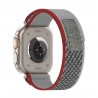 Curea pentru Apple Watch 1/2/3/4/5/6/7/8/SE/SE 2/Ultra (42/44/45/49mm) - Techsuit Watchband (W039) - Red / Gray