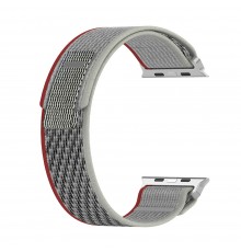 Curea pentru Apple Watch 1/2/3/4/5/6/7/8/SE/SE 2/Ultra (42/44/45/49mm) - Techsuit Watchband (W039) - Red / Gray