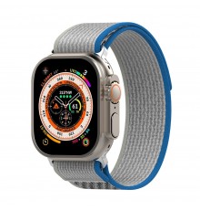 Curea pentru Apple Watch 1/2/3/4/5/6/7/8/SE/SE 2 (38/40/41mm) - Techsuit Watchband (W039) - Blue / Gray