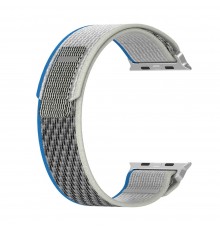 Curea pentru Apple Watch 1/2/3/4/5/6/7/8/SE/SE 2 (38/40/41mm) - Techsuit Watchband (W039) - Blue / Gray