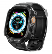 Curea silicon smartwatch Apple Watch 1 / 2 / 3 / 4 / 5 / 6 / 7 / SE (42 mm / 44 mm / 45 mm), Techsuit - Negru