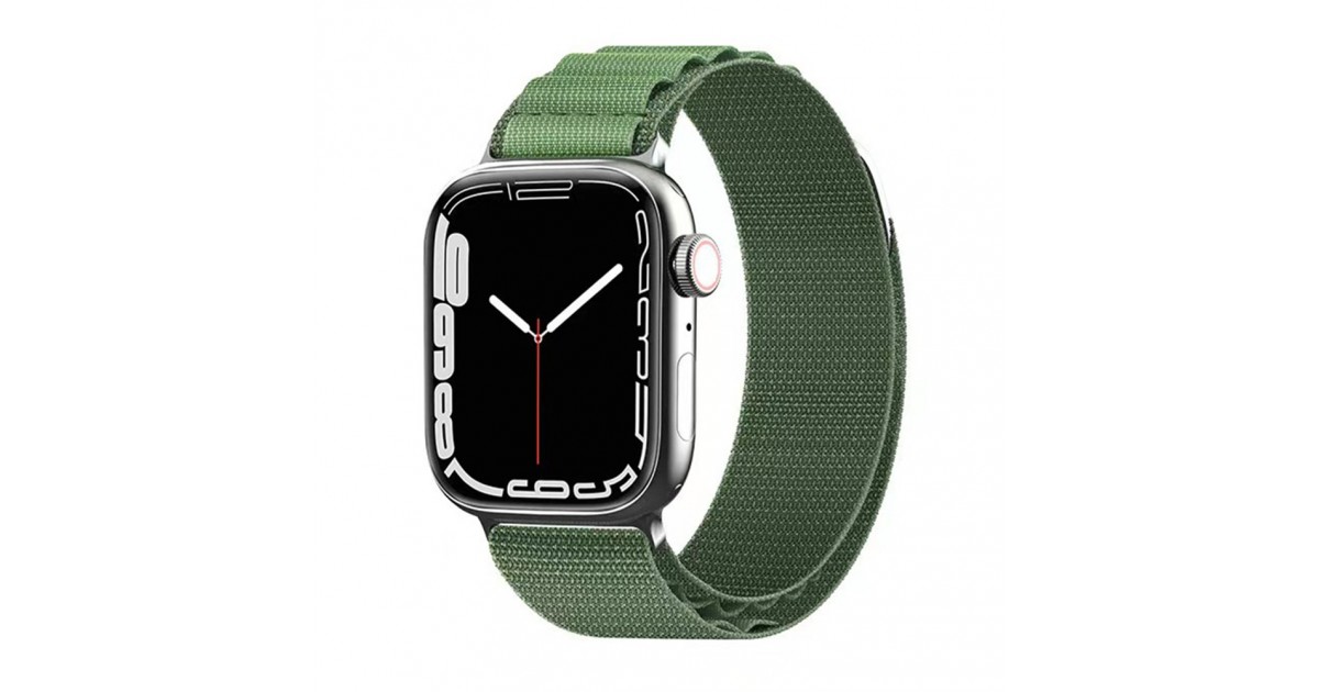 Curea pentruApple Watch 1/2/3/4/5/6/7/8/SE/SE 2 (38/40/41mm) - Techsuit Watchband (W037) - Army Green