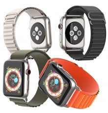 Curea pentru Apple Watch 1/2/3/4/5/6/7/8/SE/SE 2/Ultra (42/44/45/49mm) - Techsuit Watchband (W037) - Army Green