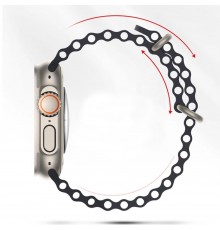 Curea pentru Apple Watch 1/2/3/4/5/6/7/8/SE/SE 2 (38/40/41mm) - Techsuit Watchband (W038) - Orange