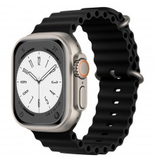 Curea metalica smartwatch Apple Watch 1 / 2 / 3 / 4 / 5 / 6 / 7 / SE (38mm / 40 mm / 41 mm), Techsuit - Negru