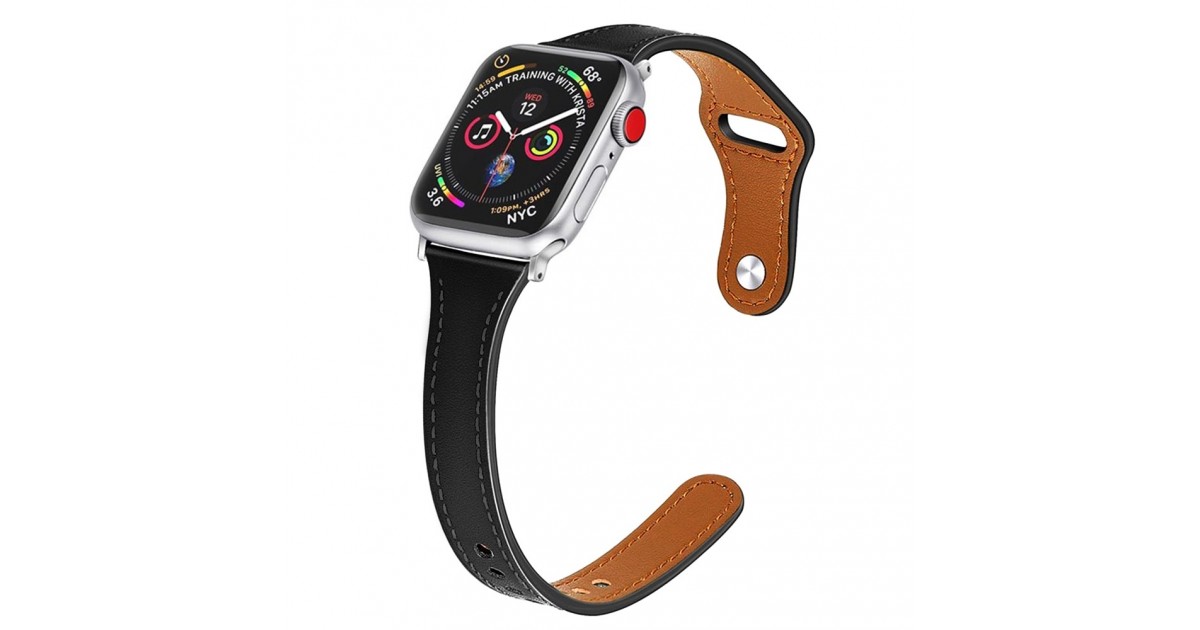 Curea dama pentru Apple Watch 1/2/3/4/5/6/7/8/SE/SE 2/Ultra (42/44/45/49mm) - Techsuit Watchband (W033) - Black