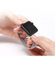 Curea pentru Apple Watch 1/2/3/4/5/6/7/8/SE/SE 2 (38/40/41mm) - Techsuit Watchband (W034) - Silver