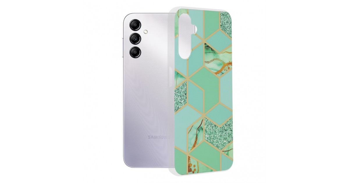 Husa pentruSamsung Galaxy A14 4G / A14 5G - Techsuit Marble Series - Verde Hex