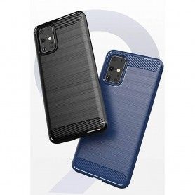 Husa Tpu Carbon pentru Samsung Galaxy A71, Neagra