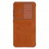 Husa pentru Samsung Galaxy S23 - Nillkin QIN Leather Pro Case - Maro