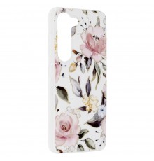 Husa pentru Samsung Galaxy S23 - Techsuit Marble Series - Chloe Alb