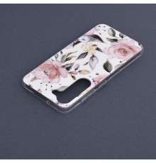 Husa pentru Samsung Galaxy S23 - Techsuit Marble Series - Chloe Alb