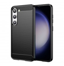 Husa pentru Samsung Galaxy S23 - Techsuit Carbon Silicone - Negru