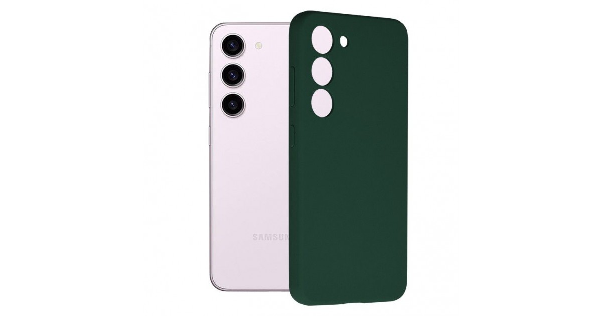 Husa pentru Samsung Galaxy S23 - Techsuit Soft Edge Silicone - Verde inchis