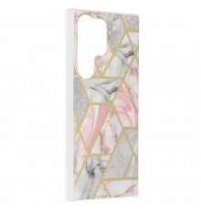 Husa pentru Samsung Galaxy S23 Ultra - Techsuit Marble Series - Roz Hex