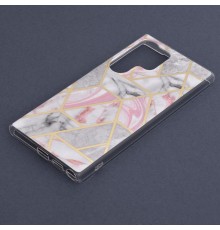 Husa pentru Samsung Galaxy S23 Ultra - Techsuit Marble Series - Roz Hex