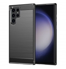 Husa pentru Samsung Galaxy S23 Ultra - Techsuit Carbon Silicone - Neagra