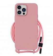 Husa pentru iPhone 15 Pro - Techsuit Crossbody Lanyard - Roz