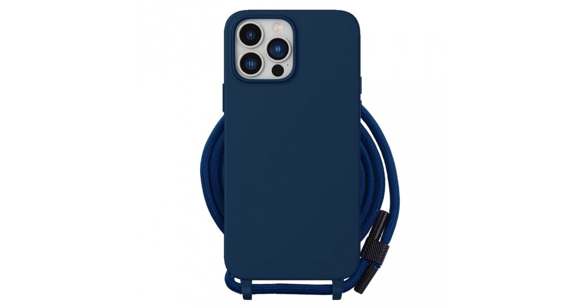 Husa pentru iPhone 15 Pro Max - Techsuit Crossbody Lanyard - Albastra