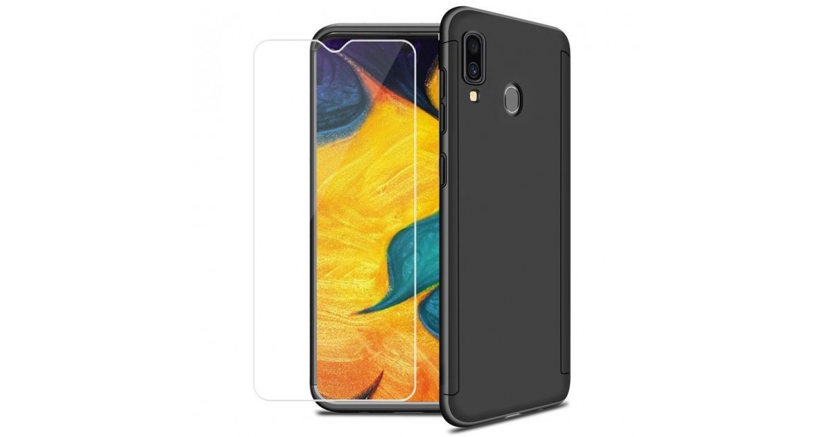 Husa 360 Protectie Totala Fata Spate pentru Samsung Galaxy A40 , Neagra