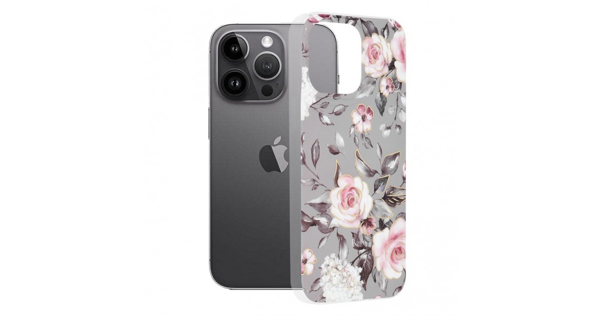 Husa pentru iPhone 14 Pro Max - Techsuit Marble Series - Bloom of Ruth Gray