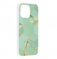 Husa pentru iPhone 14 Pro Max - Techsuit Marble Series - Verde Hex