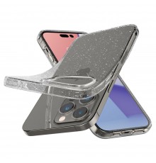 Husa pentru iPhone 14 Pro Max - Spigen Liquid Crystal Glitter - Crystal Quartz
