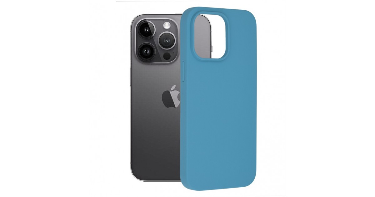 Husa pentru iPhone 14 Pro Max - Techsuit Soft Edge Silicone - Denim Albastra