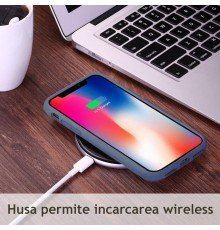 Husa pentru iPhone 14 Pro Max - Techsuit Soft Edge Silicone - Denim Albastra