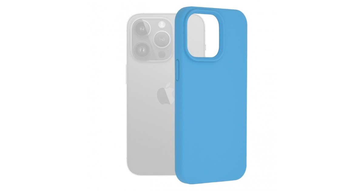 Husa pentru iPhone 15 Pro Max - Techsuit Soft Edge Silicone - Denim Albastra