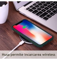 Husa pentru iPhone 15 Pro Max - Techsuit Soft Edge Silicone - Verde inchisa