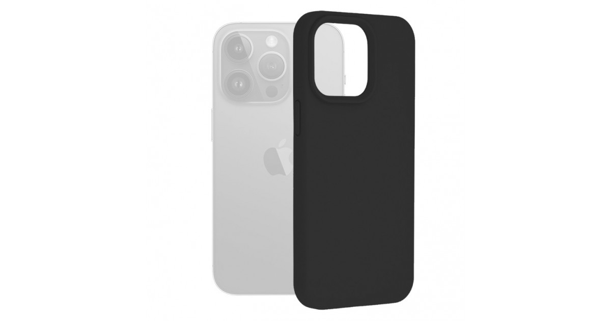 Husa pentru iPhone 15 Pro Max - Techsuit Soft Edge Silicone - Neagra